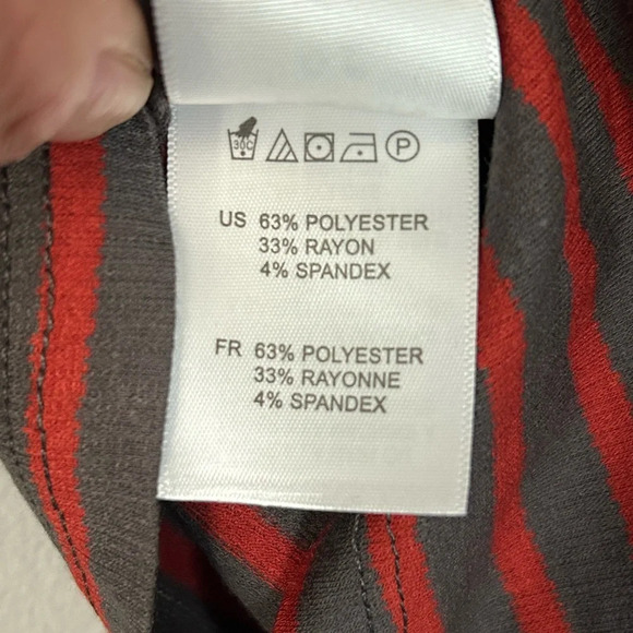 NWT articles of society gray and red stripe XS tank top would fit a small - Picture 3 of 6